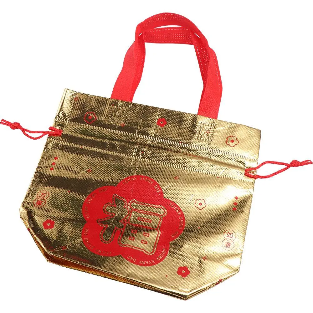 

Storage Accessories Fu Character Drawstring Gift Bag Portable Foldable Candy Bag Eco-Friendly Goody Bag Lunar New Year