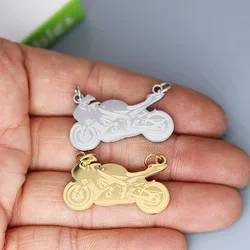 2pcs/Lot Punk Motorcycle Charm Pendant for Stainless Steel Rock Biker Necklace Bracelets Jewelry Crafts Making Handmade Gift