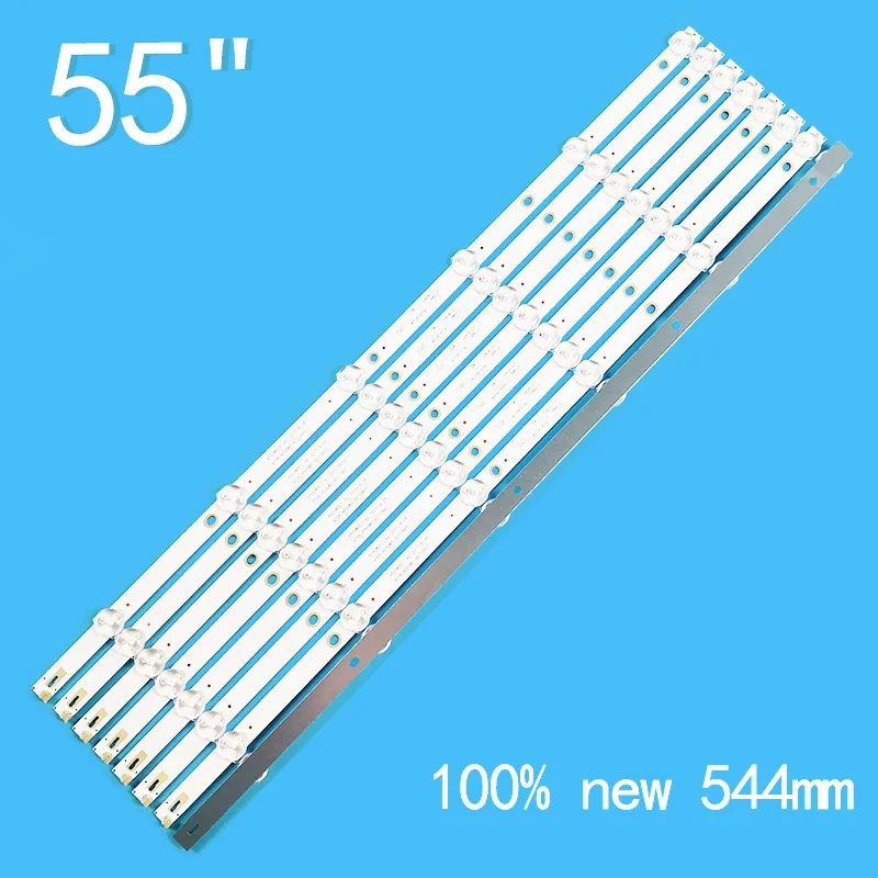 New 8PCS/lot 544mm 6LEDs 6V For Philips 55