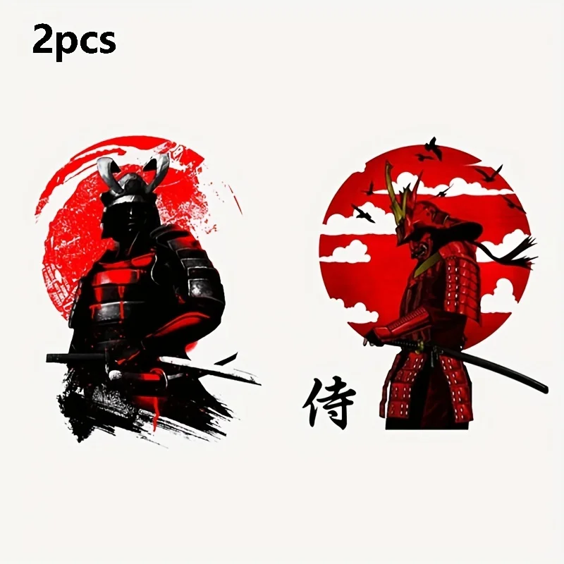 2pcs Hannya Samurai Car Emblem Japan Sticker 3D Vinyl Badge Motorcycle Moto Styling For Car motorcycle Helmet Bike