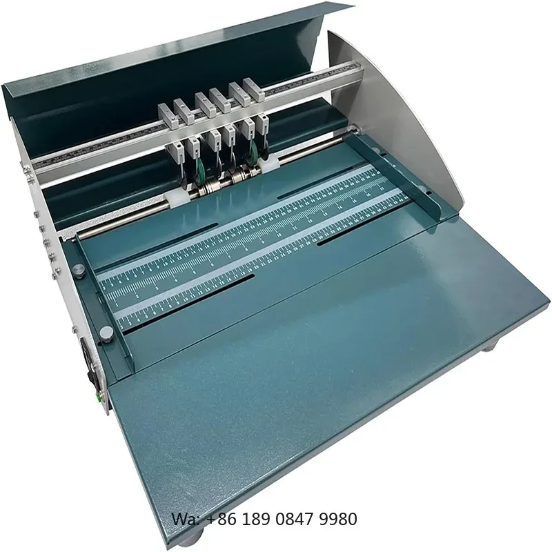 【Hot】18inch Electric Paper Creasing Machine 460mm With Lengthened Book Board 110V Electric Indentation Machine