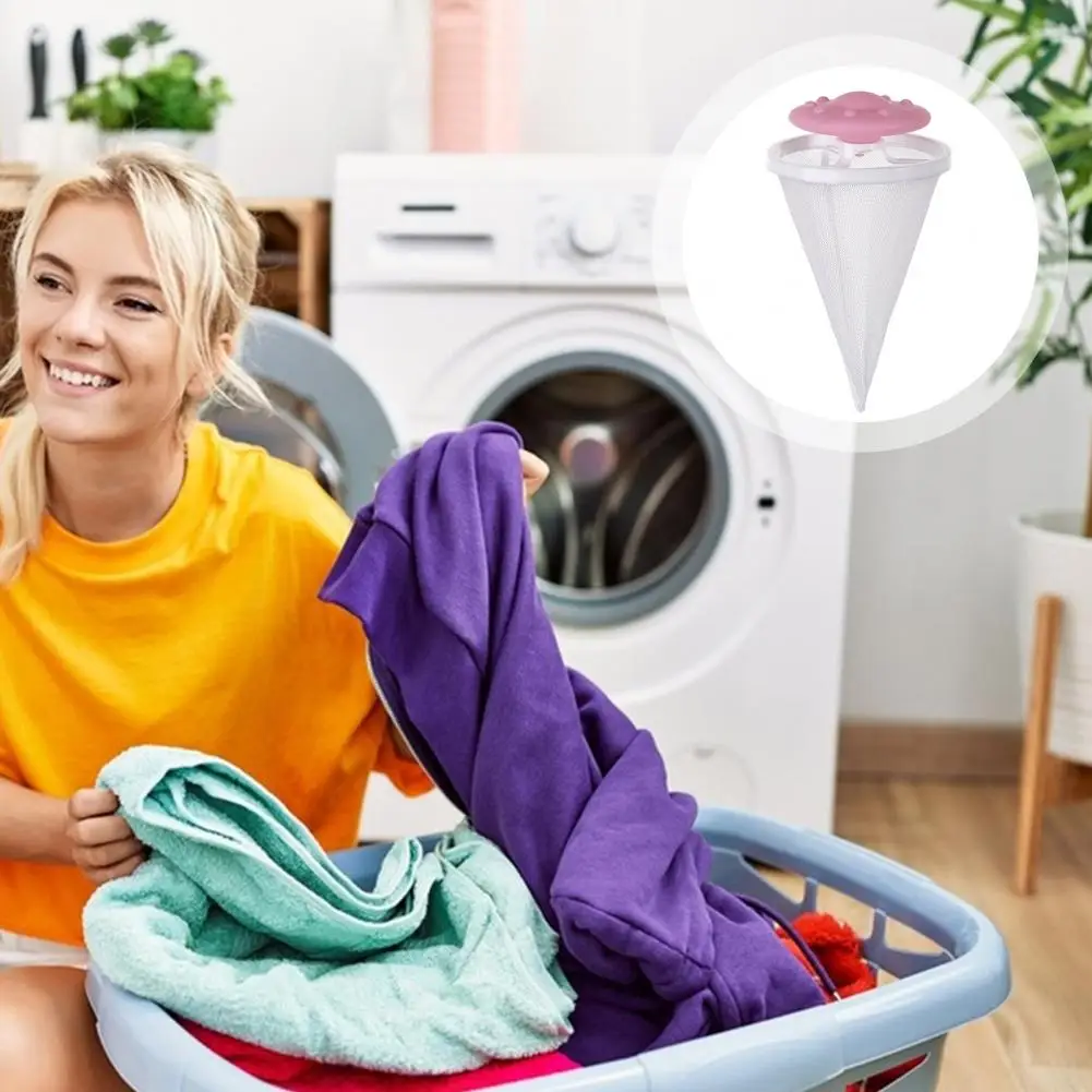 Floating Hair Filter Mesh Washing Machine Hair Filter Reusable Filter Reusable Hair Catcher Lint Trap Bag for Washing Machine