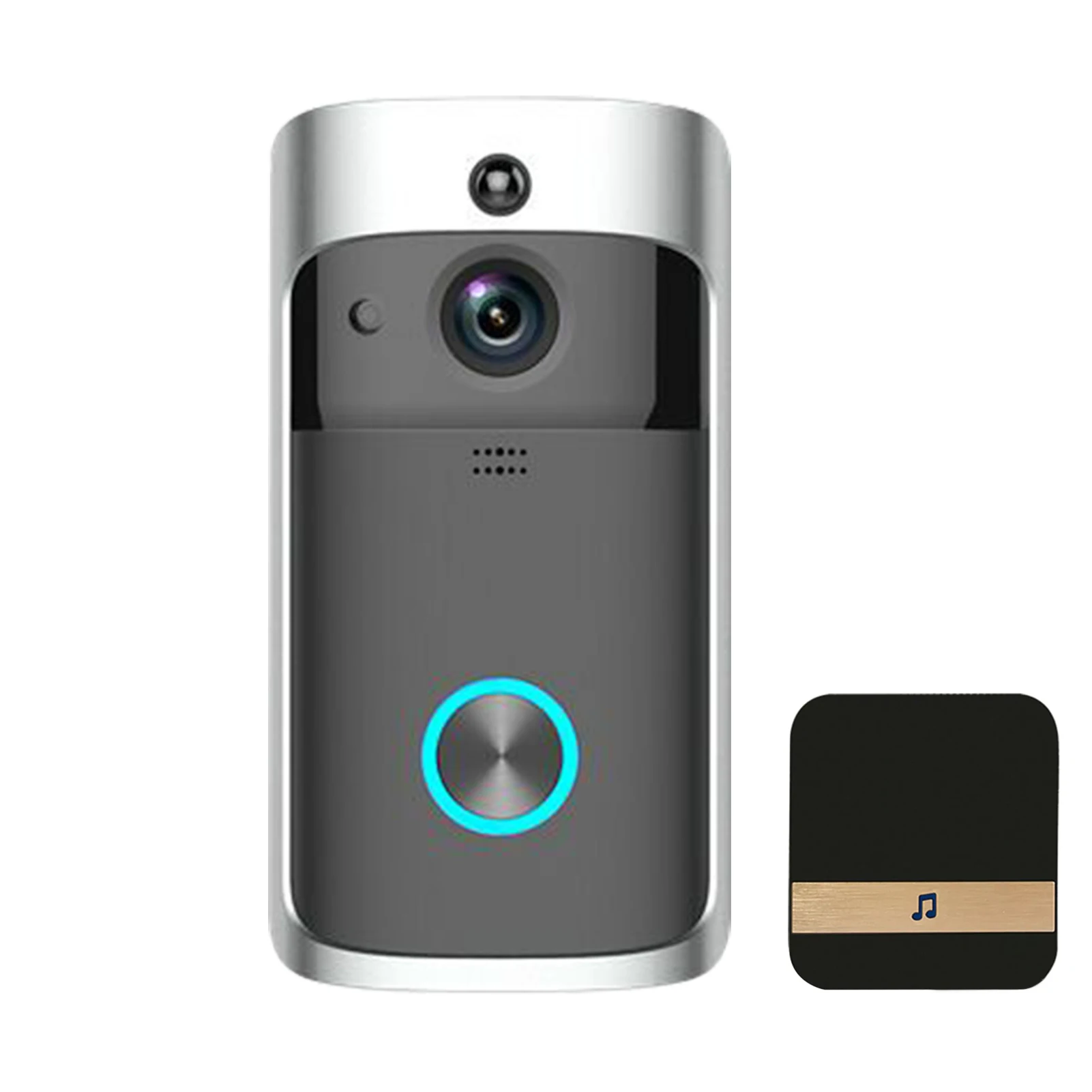 

2 Way Audio Remote Monitor Video Doorbell APP Control Smart Intercom ABS Visual Wireless WiFi PIR Motion Detection Practical