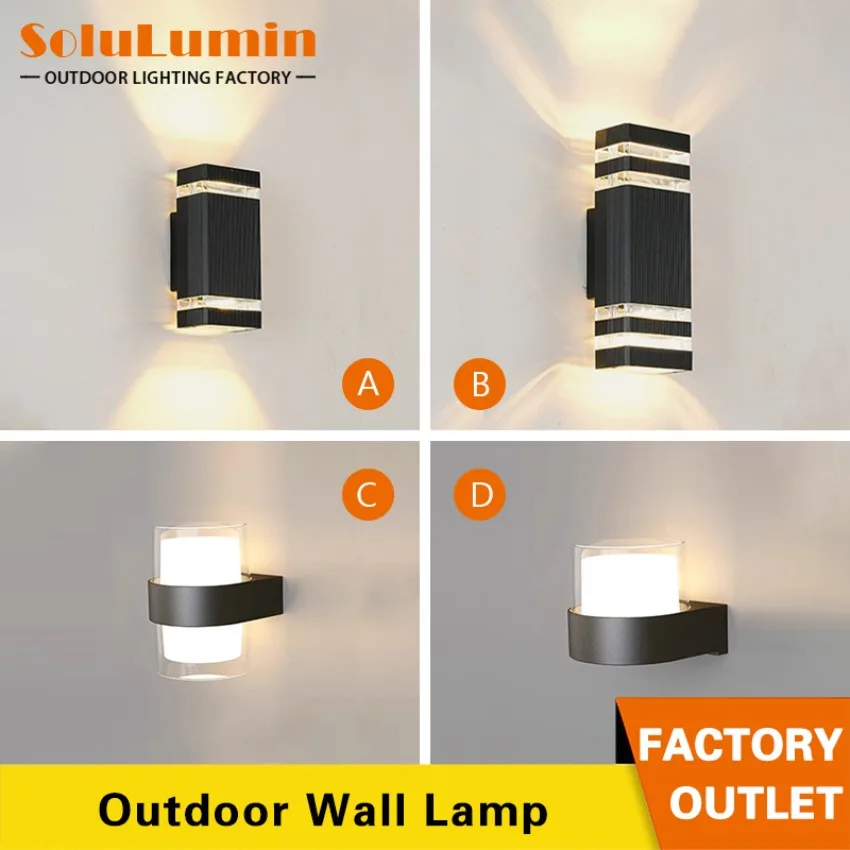 

Outdoor Modern LED Wall Lamp Waterproof Indoor Courtyard Bedroom Balcony Garden Wall Lamp Porch Staircase Decoration LED Light