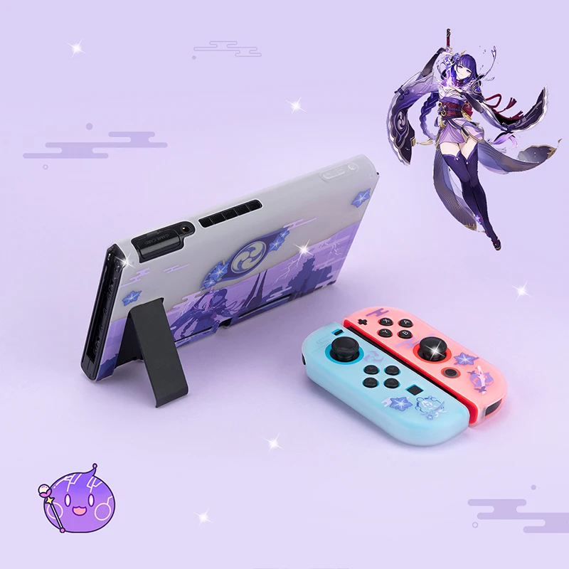 Purple Anime Switch Oled Case NS Switch Game Host Console Hard PC Cover Protection Case For Nintendo Switch Accessories