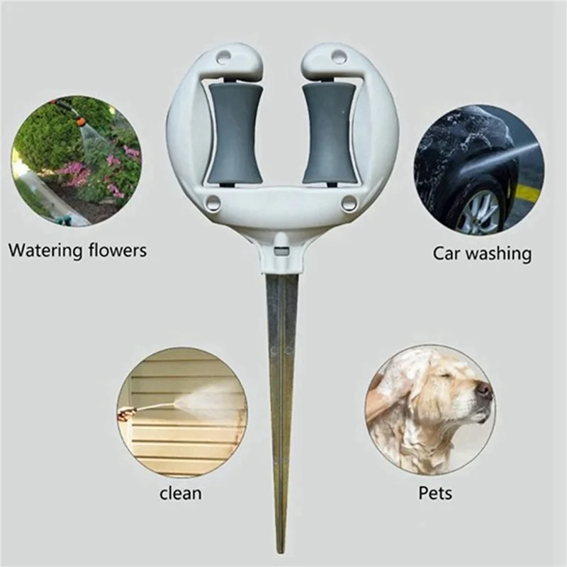

【Berserkk】5X Soft Water Pipe Positioning Stand Garden Hose Guide Nail Labor-Saving Garden Hose Guide Smooth Roller Pointed