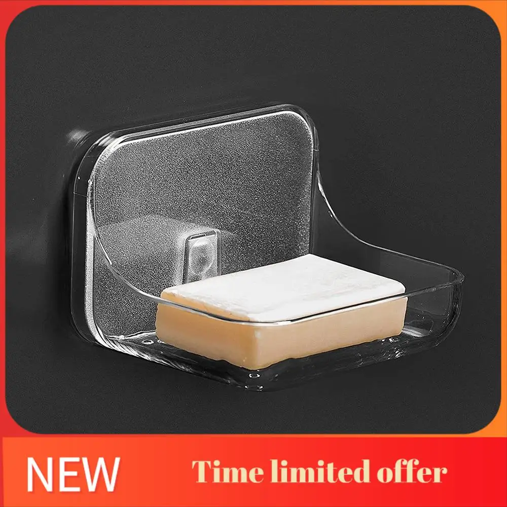 ABHU Paquete de 3 soportes de ducha, jabonera y soporte para cepillos de dientes, almacenamiento de ducha de plástico montado en la pared para baño y cocina