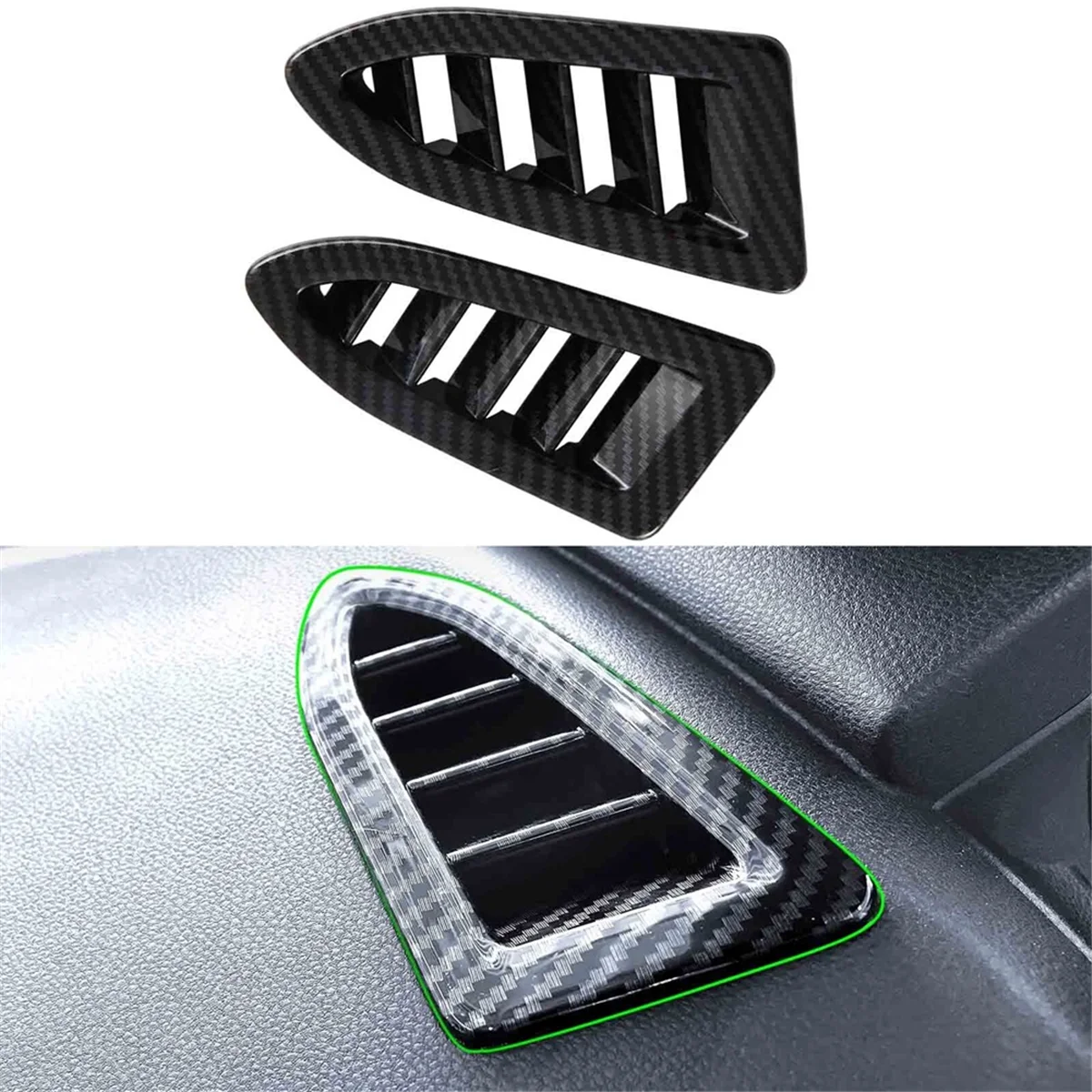 For Subaru Crosstrek 2023 2024 Car Dashboard Side Air Vent Outlet Cover Trim Accessories ABS Carbon Fiber