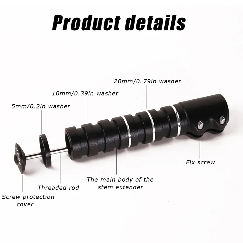 BUCKLOS Bike Handlebar Stem Height Extender Aluminum Alloy Handlebar Rise Up Adapter Fork Stem Extension Bicycle Accessories