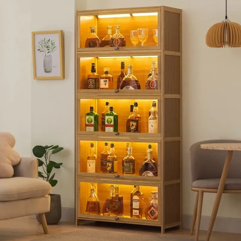 Wine  Display Cabinet Home Living Room Wine Cabinet Simple Bar Wine Showcases Bar Restaurant Multi-storey Locker