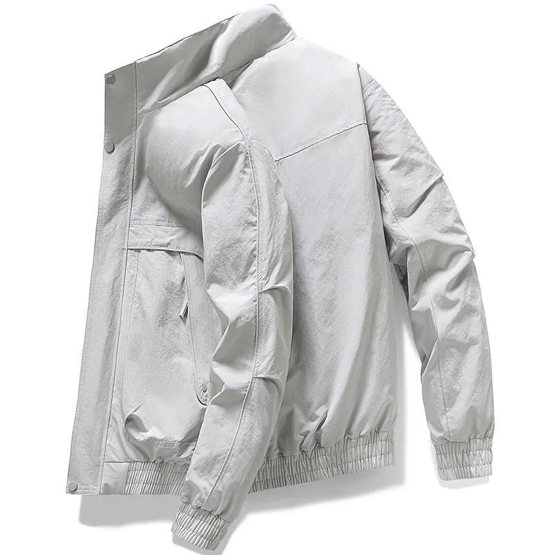 

Деловая повседневная куртка с воротником-стойкой для мужчин среднего и старшего возраста, новая весенне-осенняя модная шерстяная верхняя одежда