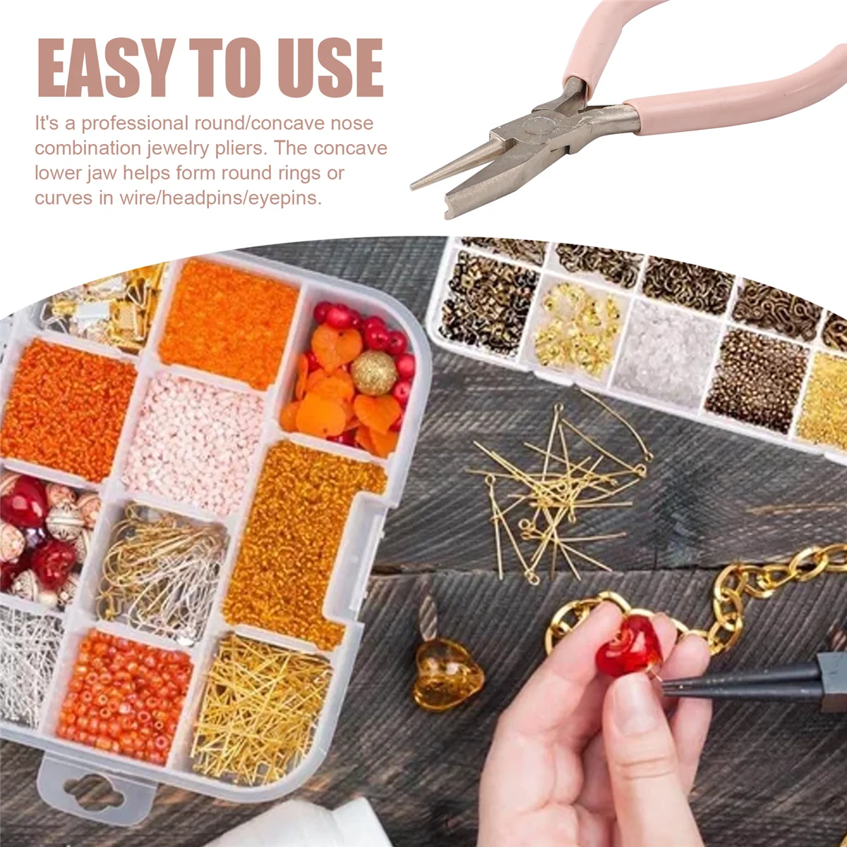 CMCN Round Concave Plier Wire Looping Plier Mini Precision Plier Wire Bending Tools for DIY Jewelry Making Hobby Projects