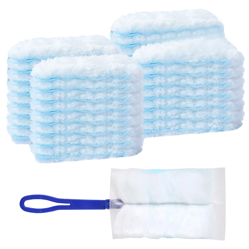 

30PCS Dust Magnet Cloth Dust Brush Electrostatic Absorbent Fiber Duster Air-condition Car Furniture Clean Microfiber with Handle