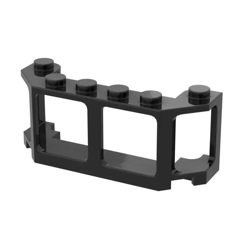 10Pcs Bricks Part 17454 MOC DIY Train Front 2X6X2 Train Ship Car Glass Window Building Blocks Parts Construction Kids Gift Toys