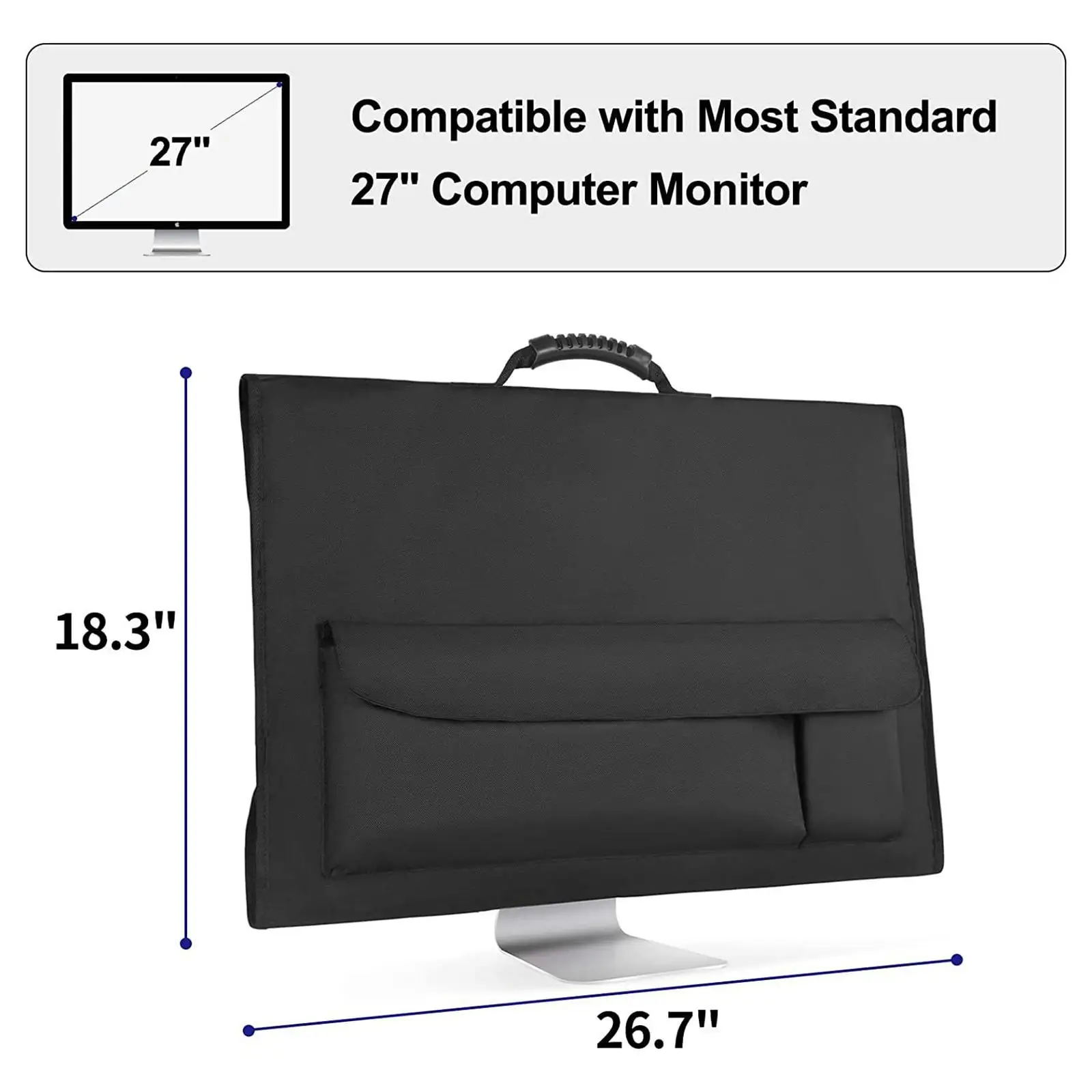 Bolsa de viagem protetora para monitores de 27" para computador desktop de viagem