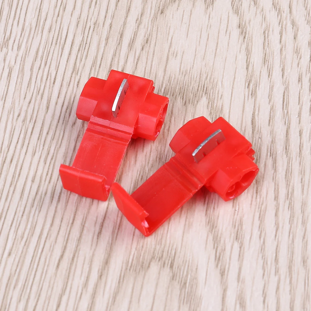 

50pcs Red Connector Electrical Lock Splice Copper Wire Terminals Crimp Electrical Wire Connectors For Safe