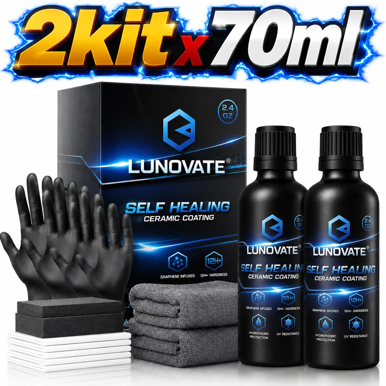 2026 Self Healing Ceramic Coating  with Self Healing and UV Track Technology Car Detailing Professionals 10+ Years of Protection