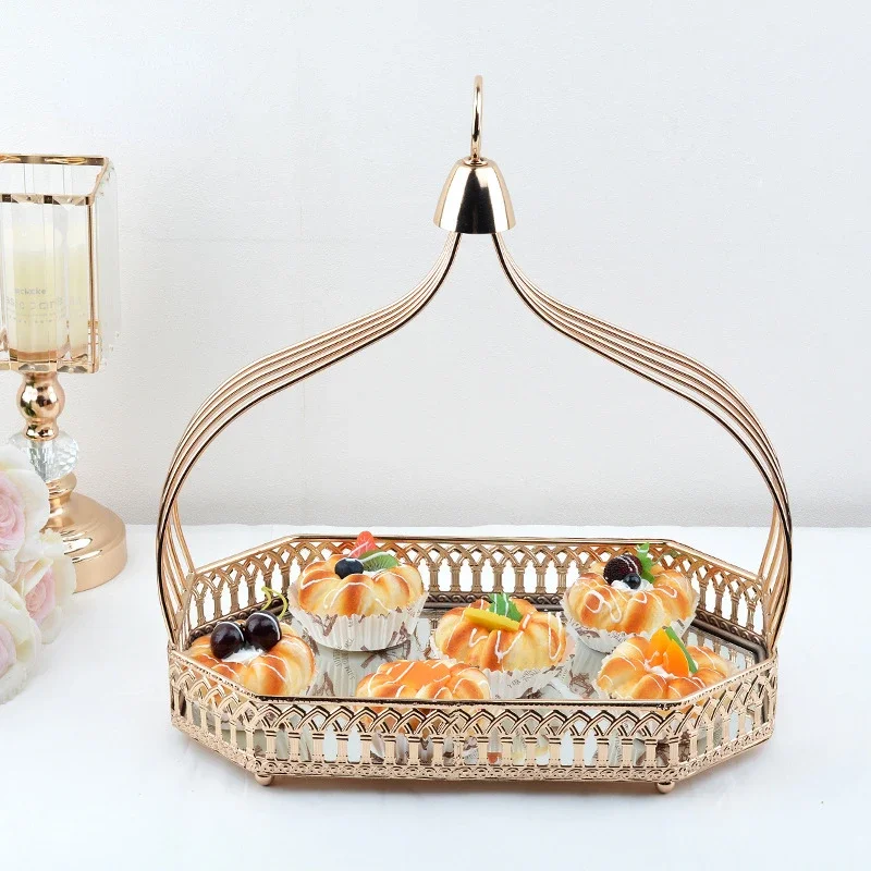 

Creative European-style Dessert Cake Display Stand Living Room Tea Table Fruit Plate Light Luxury Afternoon Tea Tray For Food