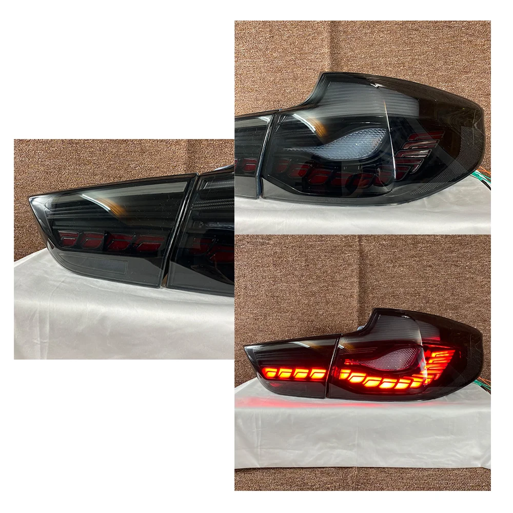 1 Juego de luces traseras LED para BMW M4 2013-2021 luces traseras con freno de marcha atrás lámpara antiniebla de conducción lámpara de señal de giro