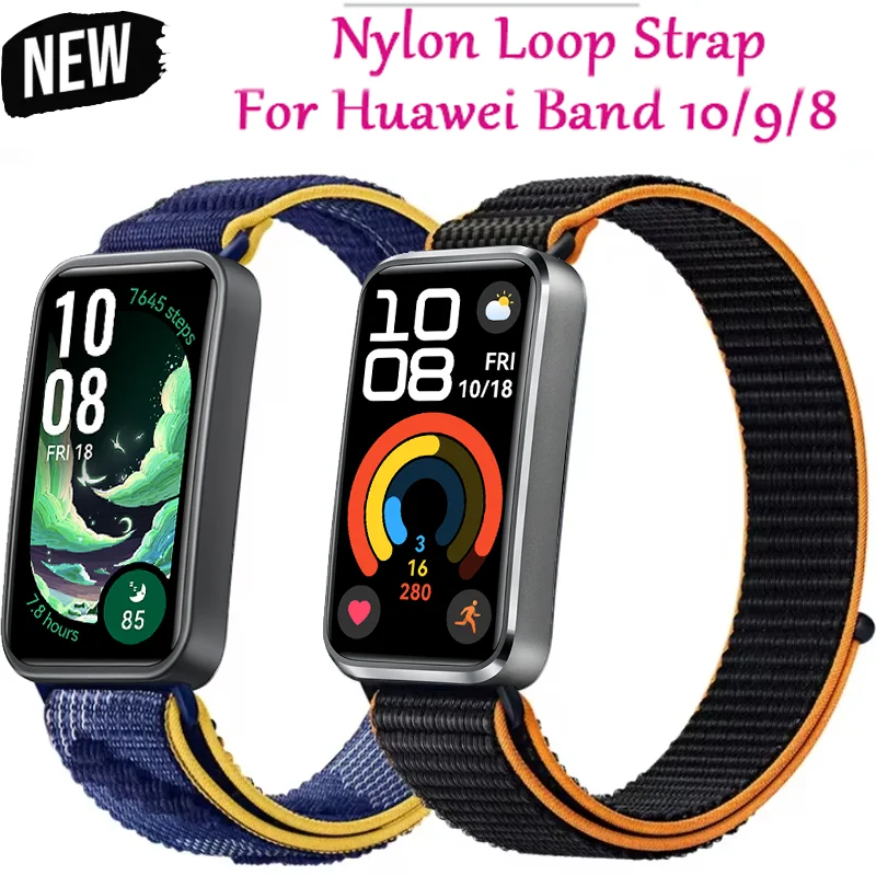 スポーツナイロンループストラップ Huawei 社バンド 10/9/8 Officiel 交換ブレスレット Huawei 社バンド 8/9/10 リストバンドコレアアクセサリー
