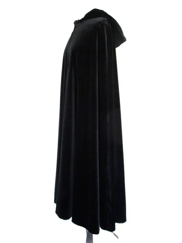 Bla Capa con capucha de terciopelo Disfraz de escenario actuación traje de Halloween Cosplay Role-plang Sle tradicional chino Eth...