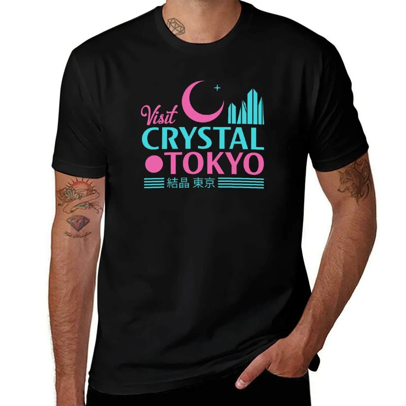 

Crystal man shirts cotton plain Tokyo funny for t T-Shirt man t shirt