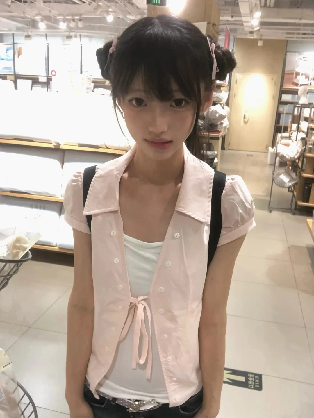 

Korean Style Belted Bubble Sleeve Short Sleeve Shirt Women's Summer 2026 New Unique Exquisite Outerwear Shirt Top