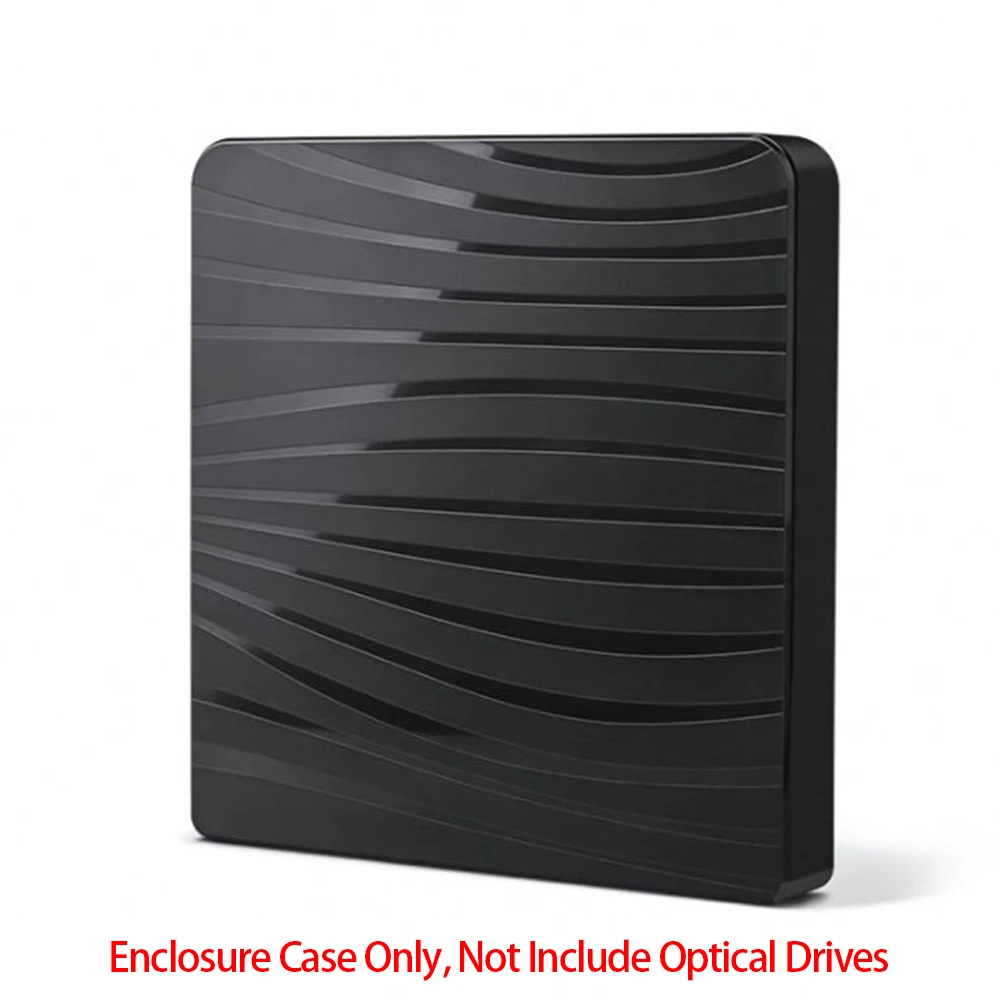 Caja externa de unidad USB 3,0/tipo C con cable de alimentación de doble cabezal, carcasa de unidades, alfombrilla antideslizante a rayas para reproductor de disco duro Netbook