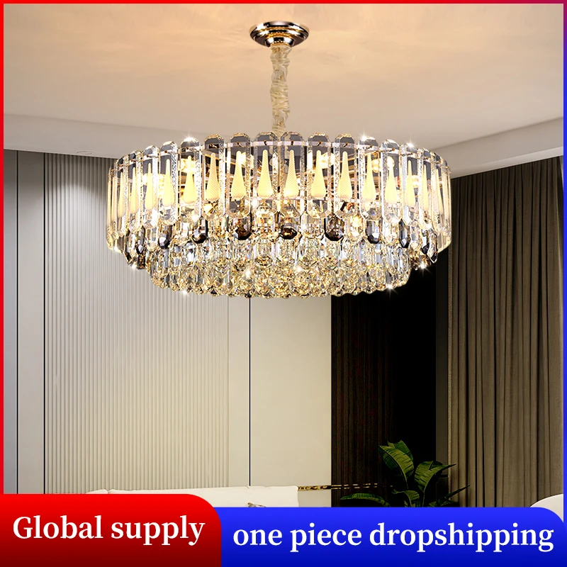 

Luxury Dining Table Chandelier Modern Living Room Ceiling Pendant Light Dining Room Crystal Hanging Light Lighting Fixture