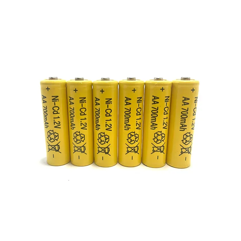 Hot BCAK 8 PCS AA Batteries 1.2V 700MAH Ni-Cd Rechargeable Battery Suitable for Computer Mouse Remote Alarm Clock Toy Shaver