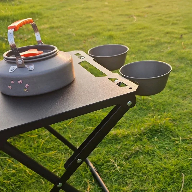 طاولة نزهة خفيفة الوزن قابلة للطي، طاولة قابلة للطي للتخييم للاستخدام العملي في الهواء الطلق، تصميم موفر للمساحة، سعة تحميل عالية