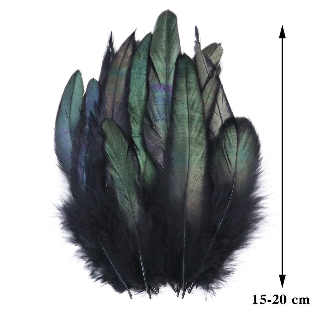 50/100/200PCS Natural Rooster Feathers 15-20CM Dyed Chicken Feathers for Dream Catcher Craft Wedding Party Jewelry Decoration