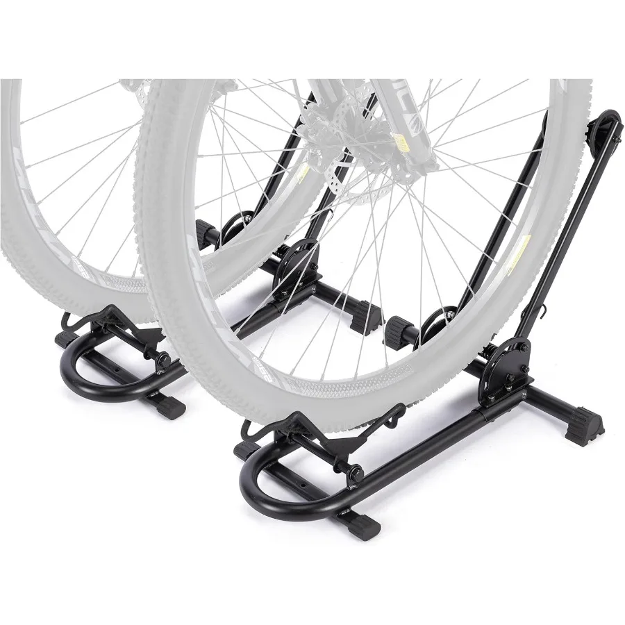 

Indoor Bike Floor Stand for Garage or Home Use Durable Bicycle Storage Rack with Adjustable Frame to Hold 2629 Mountain and Roa