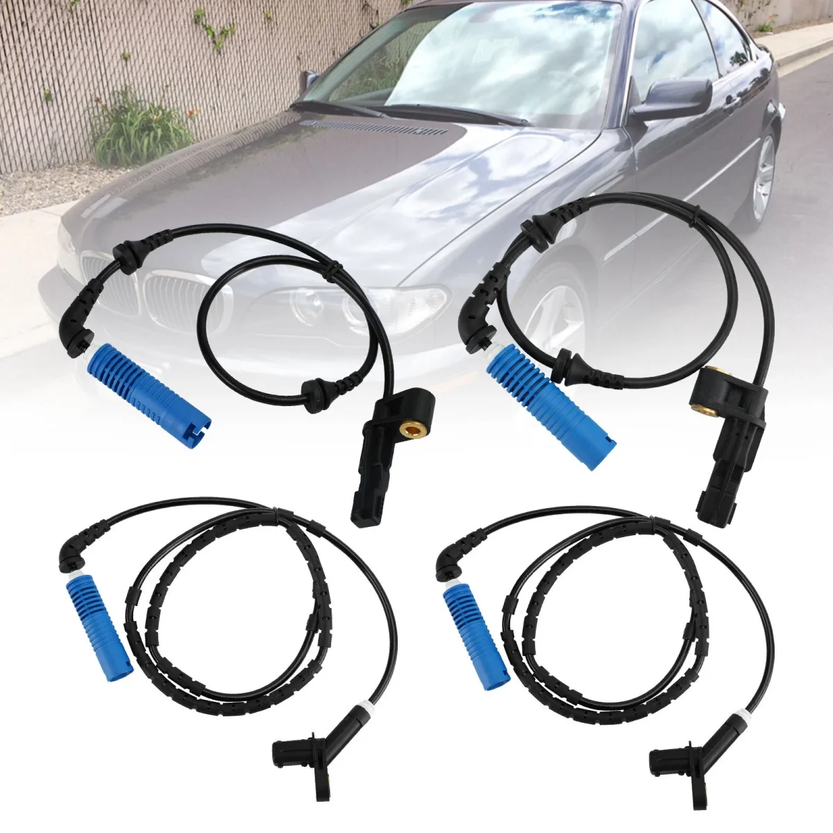 

For BMW 325CI 325I 330CI 330I M3 Car 4 ABS Wheel Speed Sensor Front Rear Left&Right Replacement Accessories