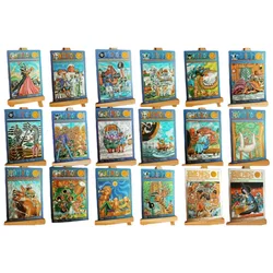 18pcs/set One Piece Luffy Roronoa Zoro Title Page Self Made Coarse Flash Card Anime Classics Game Collection Cards Toy Gift