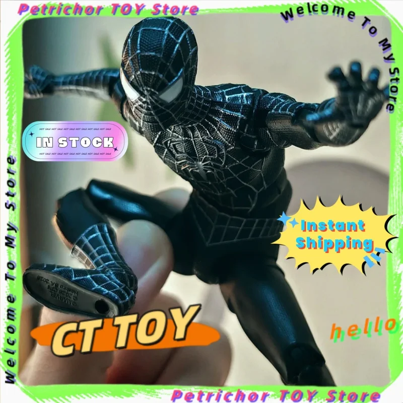 

Подлинные игрушки Ct, отправленные немедленно, фигурка Человека-паука, Тоби Магуар, Человек-паук, черный костюм, версия, агент, фигурка против веда