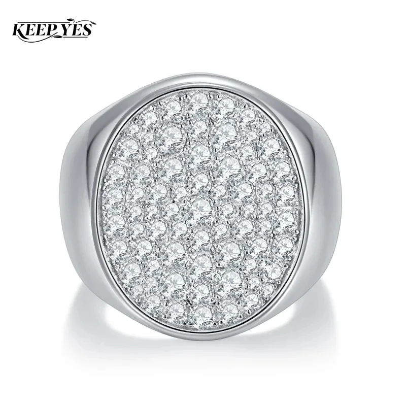 

KEEP YES 1.62ct Full Moissanite Rings for Women Men Couple 925 Sterling Silver Wedding Fine Jewelry Gift with GRA Certificate