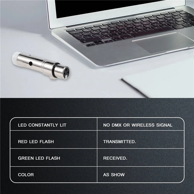 A24U Wireless Receiver Female XLR LED Lighting For Stage Party Light, 2.4G ISM DMX512 Controller