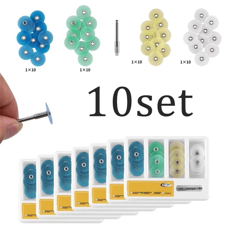 

10pcs Dental Polishing Discs Set for Composites Ceramics, Glass Ionomer Finishing & Polishing Restorative Consumables