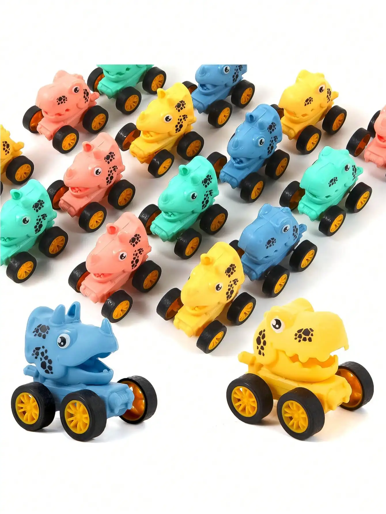 12Pcs Dinosaur Pull Back Cars Set For Kids Toddlers, Bulk Mini Racing Vehicles Toys Party Favors, Pinata Fillers, Goodie Bag Stuffers, Classroom Prizes For Boys Girls