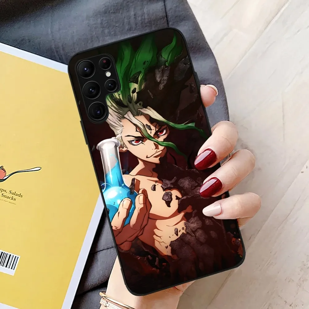 Bilibili Anime Dr S-Stone Senku Ishigami Phone Case For Samsung Galaxy S24 S21 10 Plus S22 S30 Note S23 Lite 20 FE Ultra Shell