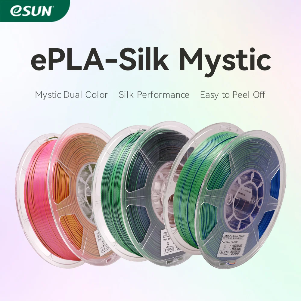 eSUN Silk PLA Filament 1.75MM 1KG (2.2 LBS) Spool Magic Silk PLA For 3D Printer 3D Printing Material Silk 3D Printer Filament