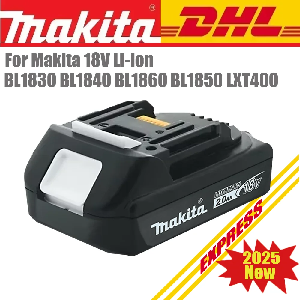 

2025 New for makita 18 v battery+charger to BL1830 BL1840 BL1860 LXT400 rechargeable batteries 18v lithium battery power bank