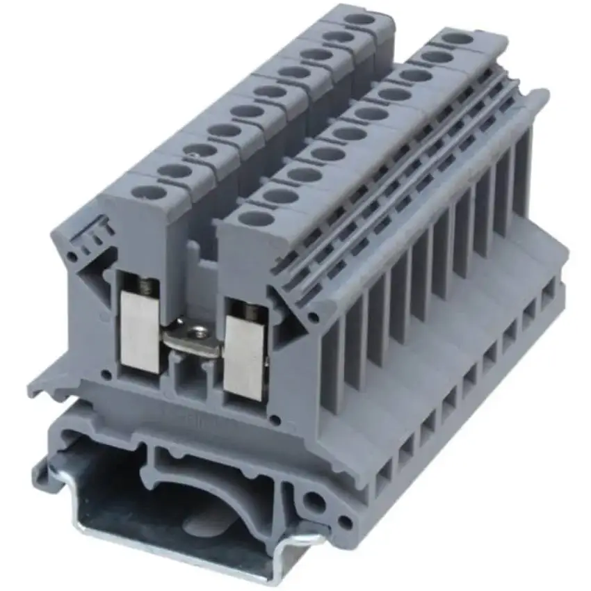 

40pcs UK 10N 800V/76A 10mm² screw Connection Din Rail Terminal Block Approved by U/L CE RoHS