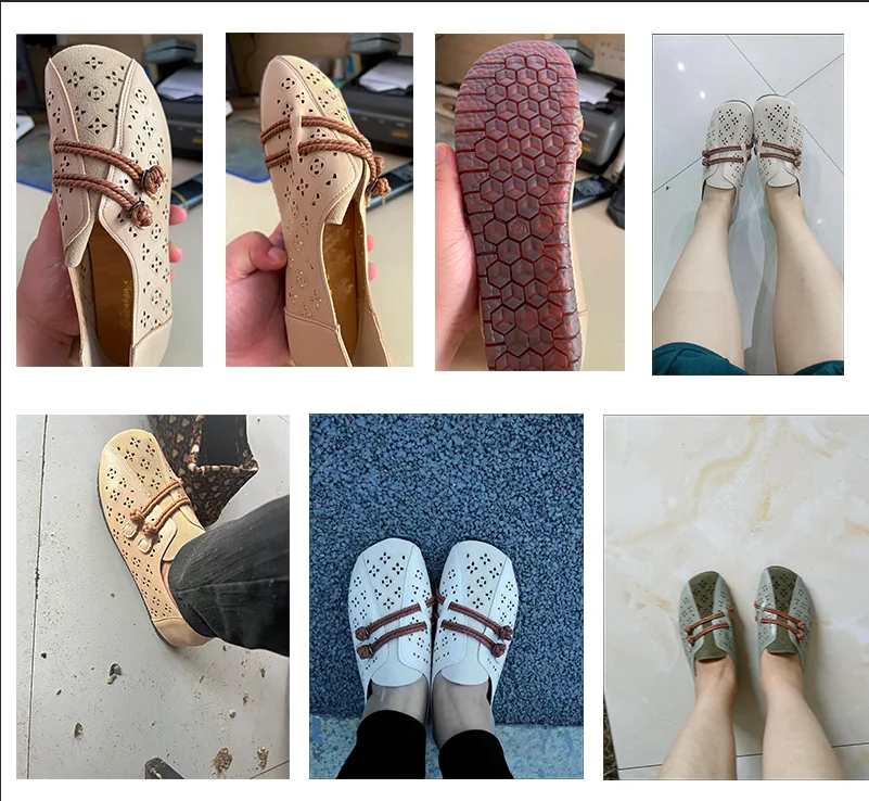 2024 Newly Square Toe Women's Flats Designer Cutout Shoes Ladies Wide Fit Soft Leather Moccasins Female Driving Sneakers