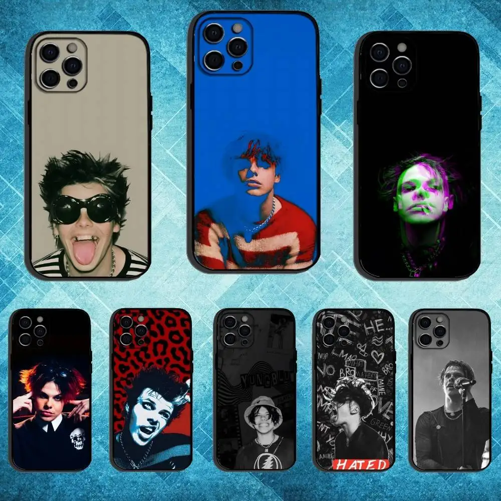 حافظة هاتف Y-Yungblud L-Lowlife لهاتف iPhone17,16,15,14,13,12,11 Plus، Pro Max غطاء أسود ناعم