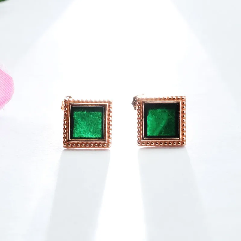

​​S925 Silver Natural Black Jade Square Dangle Earrings - Handmade Solid Color Jewelry​​