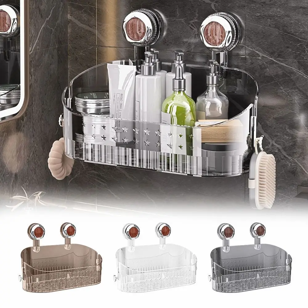 

New Suction Cup Bathroom Shelf Multi-functional Wall-mounted Storage Basket Non Perforated Storage Rack Bathroom Kitchen