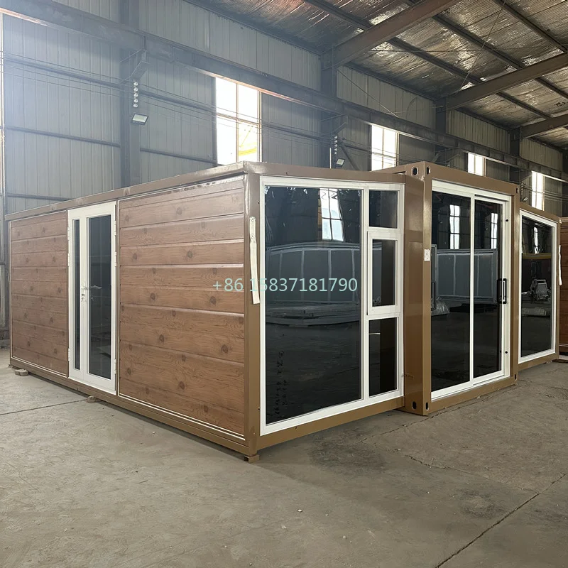Maison conteneur extensible, maison pliante stable personnalisée à 3 chambres, maison préfabriquée, 