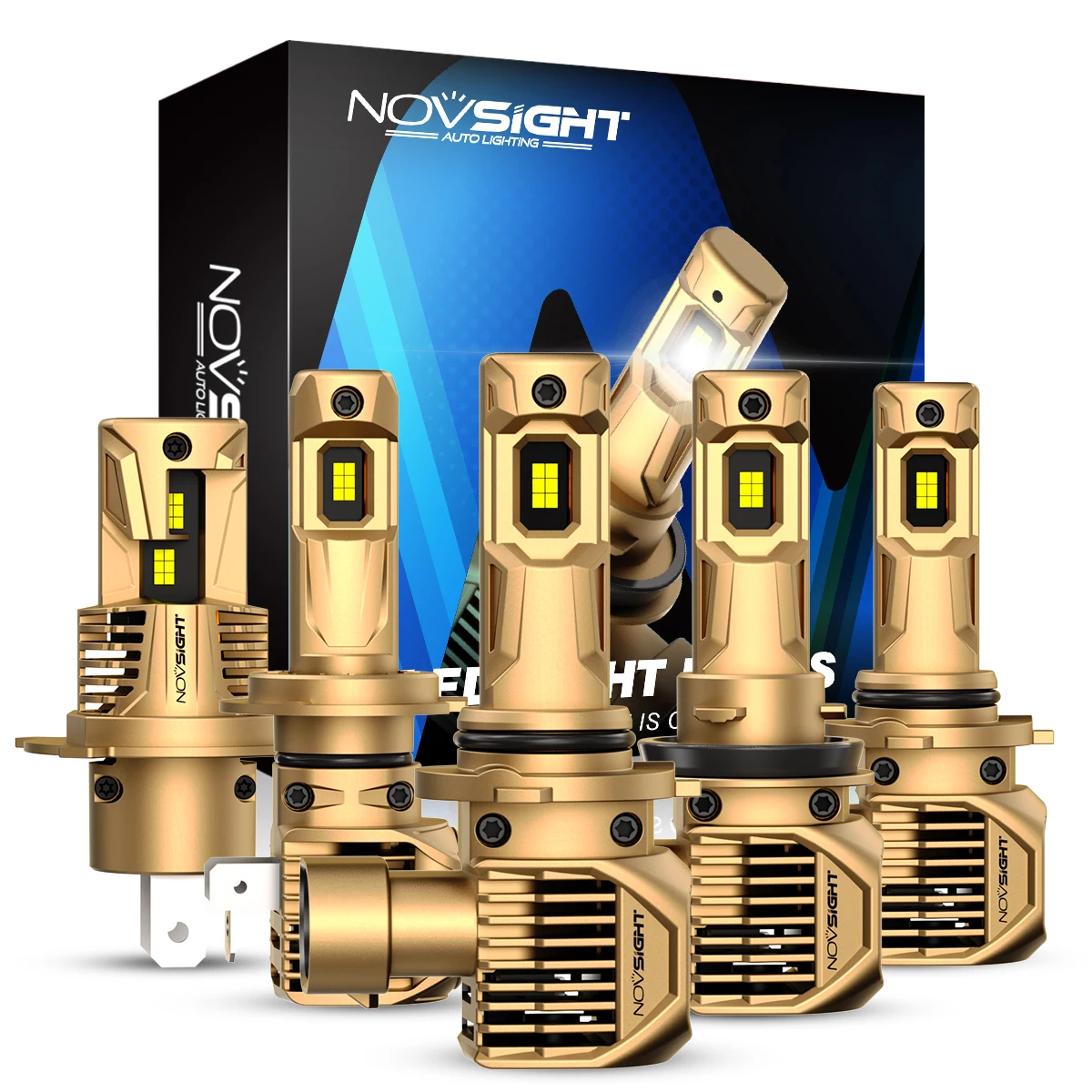 

Светодиодные лампы NOVSIGHT A500 N62Y желтого цвета для автомобилей, LED H4 H11 9005 9006, 3000K, 22000LM, 100W, высокая яркость